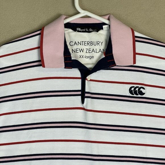 Canterbury Polo Shirt Adult XXL Played in Heaven Rugby Short Sleeve Logo Men - Picture 2 of 13